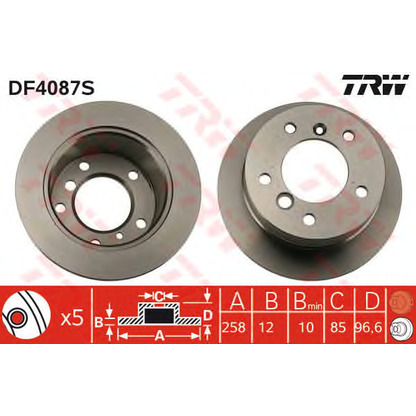 Photo Brake Disc TRW DF4087S