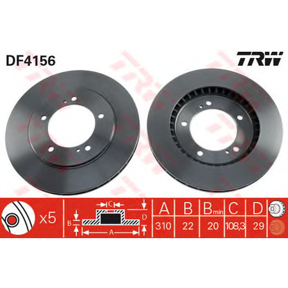 Photo Brake Disc TRW DF4156