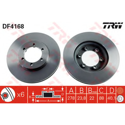 Photo Brake Disc TRW DF4168