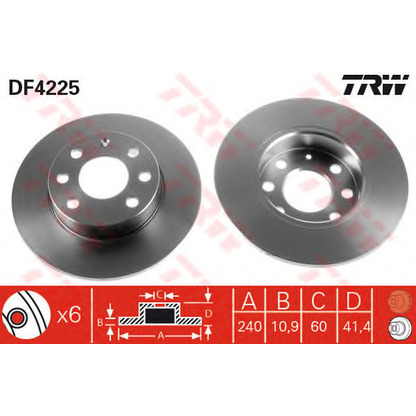 Photo Brake Disc TRW DF4225