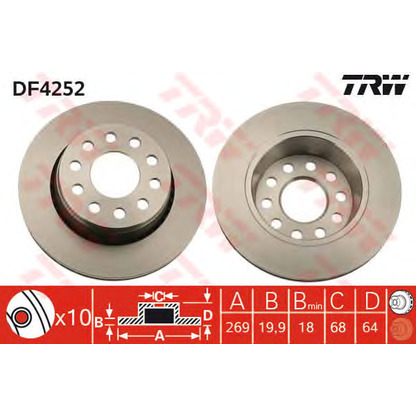 Photo Brake Disc TRW DF4252