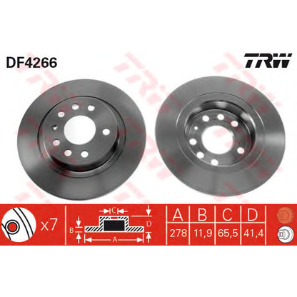 Foto Disco  freno TRW DF4266