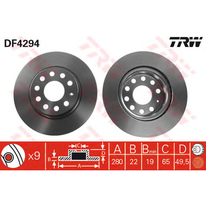 Photo Brake Disc TRW DF4294