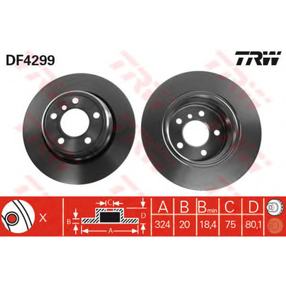 Foto Disco de freno TRW DF4299