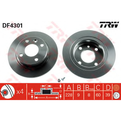 Photo Brake Disc TRW DF4301