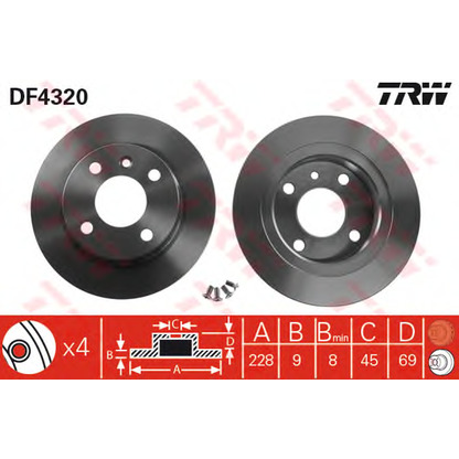 Photo Brake Disc TRW DF4320