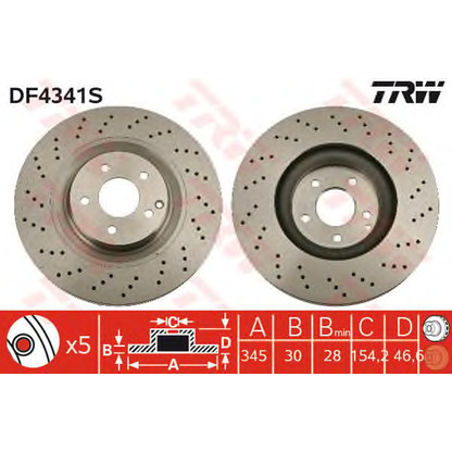 Foto Disco de freno TRW DF4341S