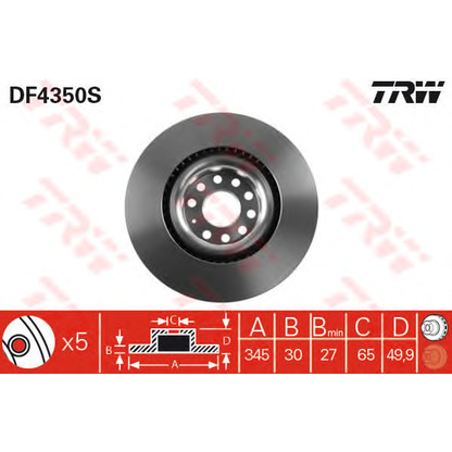 Photo Brake Disc TRW DF4350S