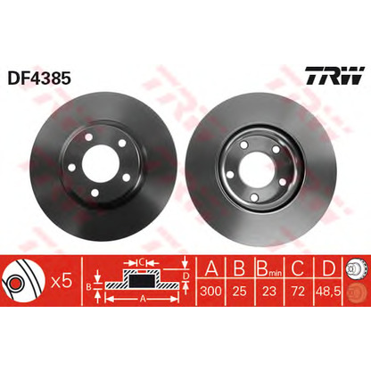 Photo Brake Disc TRW DF4385