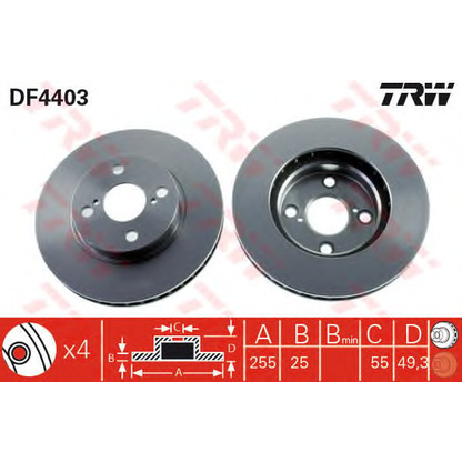 Photo Brake Disc TRW DF4403