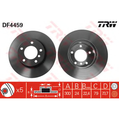 Фото Тормозной диск TRW DF4459