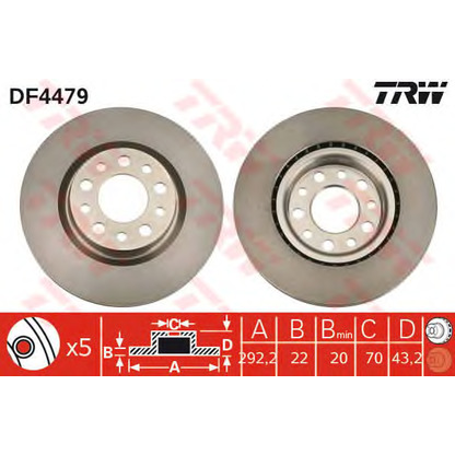 Foto Disco de freno TRW DF4479