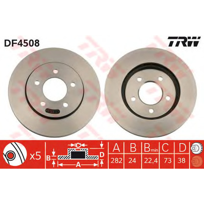 Foto Disco  freno TRW DF4508