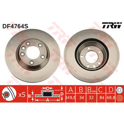 Photo Brake Disc TRW DF4764S