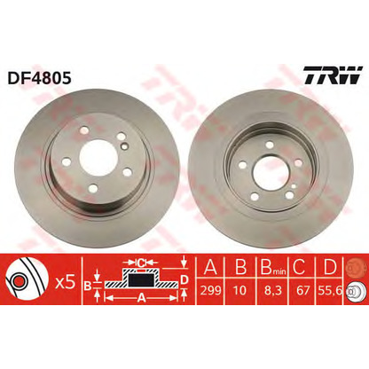 Photo Brake Disc TRW DF4805