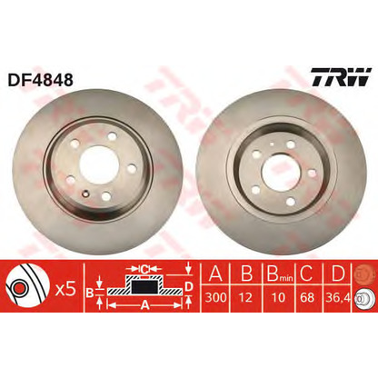 Photo Brake Disc TRW DF4848