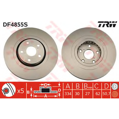 Foto Disco de freno TRW DF4855S