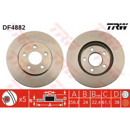 Photo Brake Disc TRW DF4882