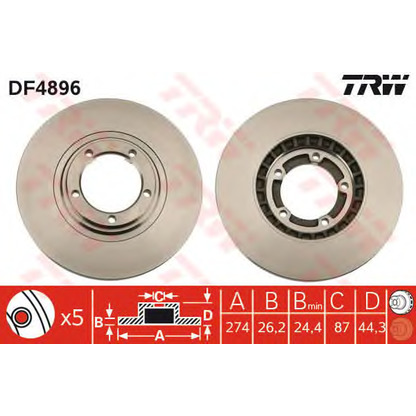 Foto Disco de freno TRW DF4896