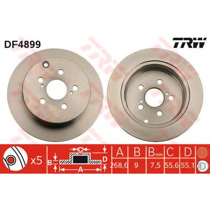 Photo Brake Disc TRW DF4899