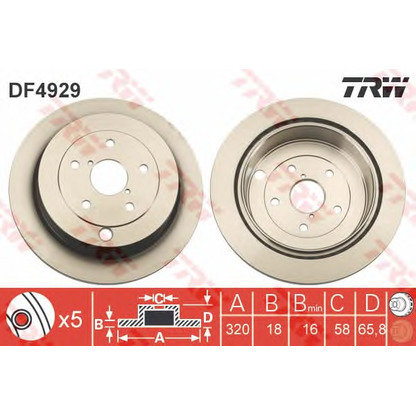 Foto Disco de freno TRW DF4929