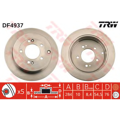 Foto Disco  freno TRW DF4937