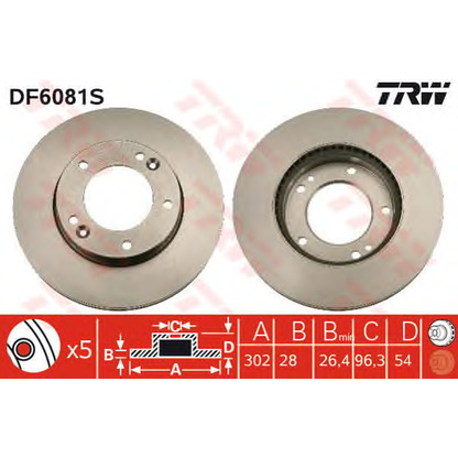 Photo Brake Disc TRW DF6081S