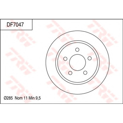 Foto Disco  freno TRW DF7047