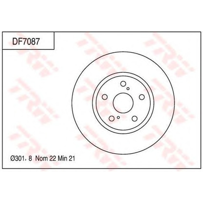 Фото Тормозной диск TRW DF7087