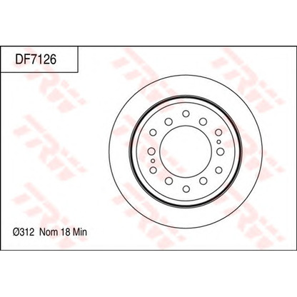 Photo Brake Disc TRW DF7126