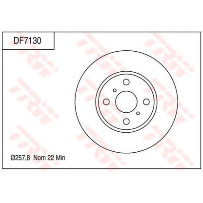 Foto Disco  freno TRW DF7130