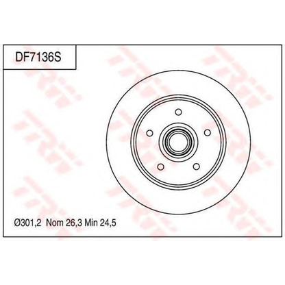 Foto Disco  freno TRW DF7136S