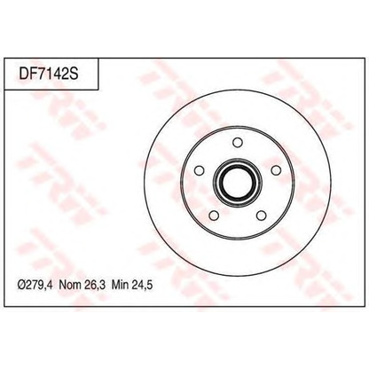 Foto Disco  freno TRW DF7142S