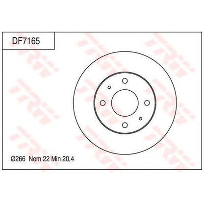 Foto Disco  freno TRW DF7165