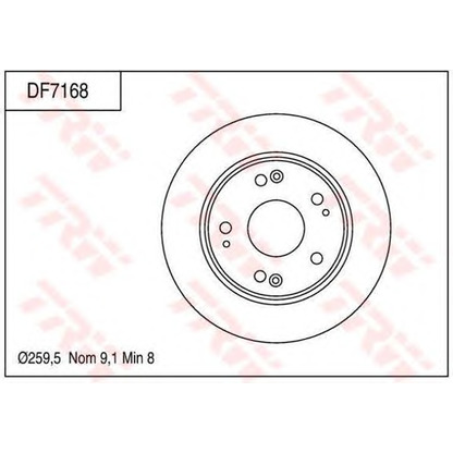 Foto Disco  freno TRW DF7168