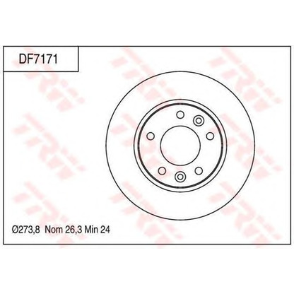 Foto Disco  freno TRW DF7171