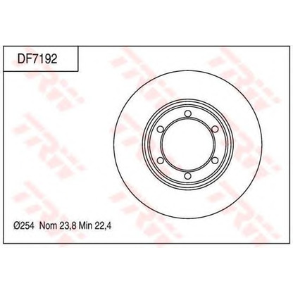 Foto Bremsscheibe TRW DF7192