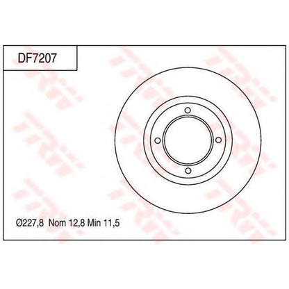 Фото Тормозной диск TRW DF7207