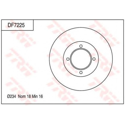 Foto Bremsscheibe TRW DF7225