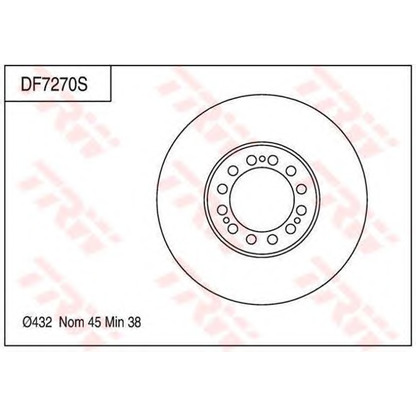 Фото Тормозной диск TRW DF7270S