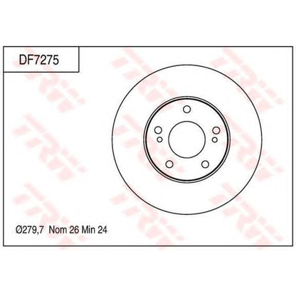 Foto Disco  freno TRW DF7275