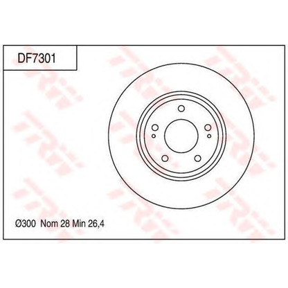 Photo Disque de frein TRW DF7301