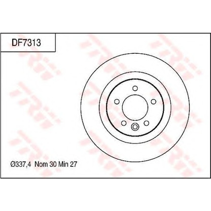 Foto Disco de freno TRW DF7313