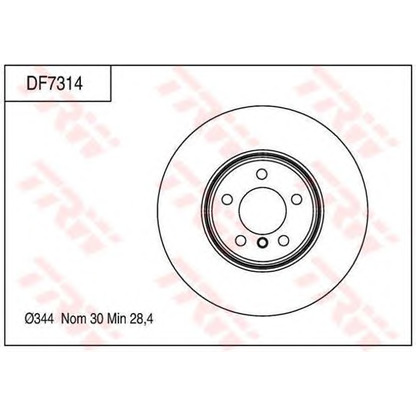 Foto Disco  freno TRW DF7314