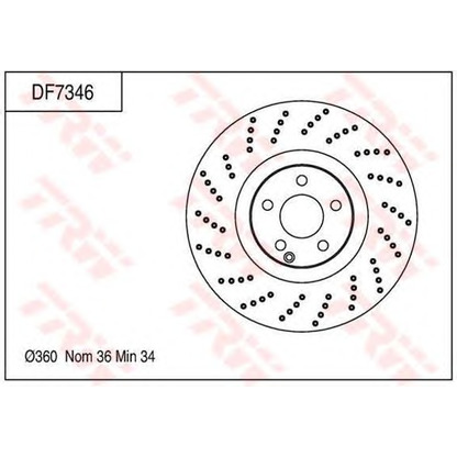 Фото Тормозной диск TRW DF7346