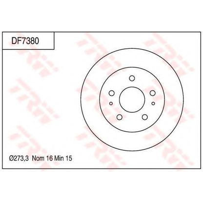 Photo Disque de frein TRW DF7380