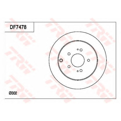 Foto Disco  freno TRW DF7478