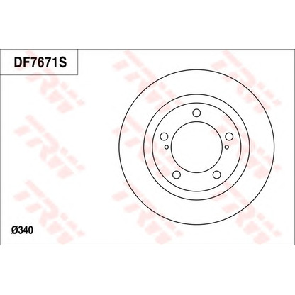 Foto Disco  freno TRW DF7671