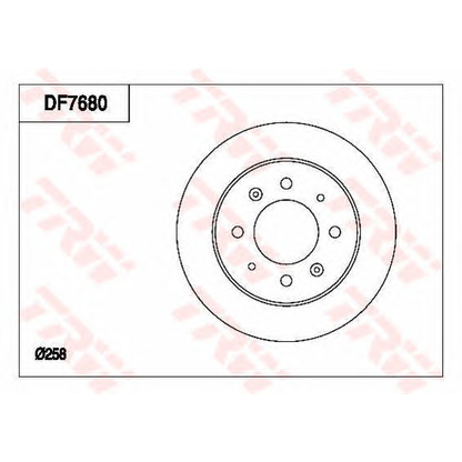 Фото Тормозной диск TRW DF7680