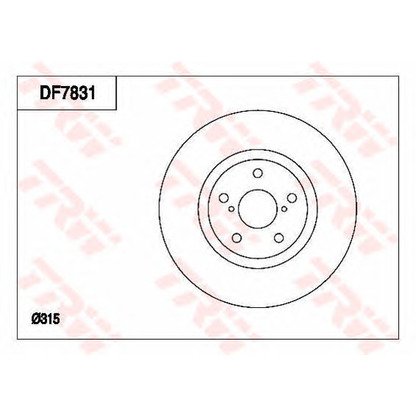 Zdjęcie Tarcza hamulcowa TRW DF7831